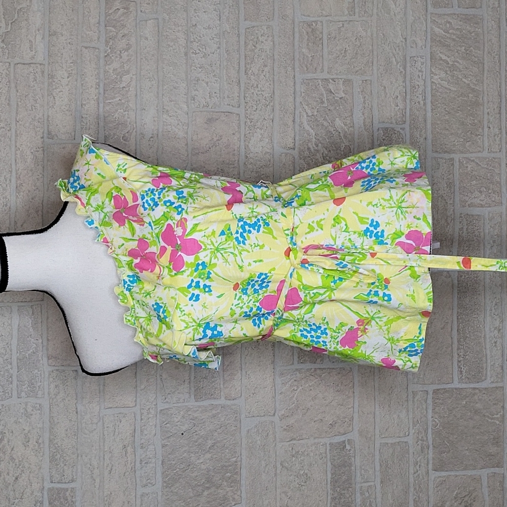 LILLY PULITZER One Shoulder Floral Ruffle Belt